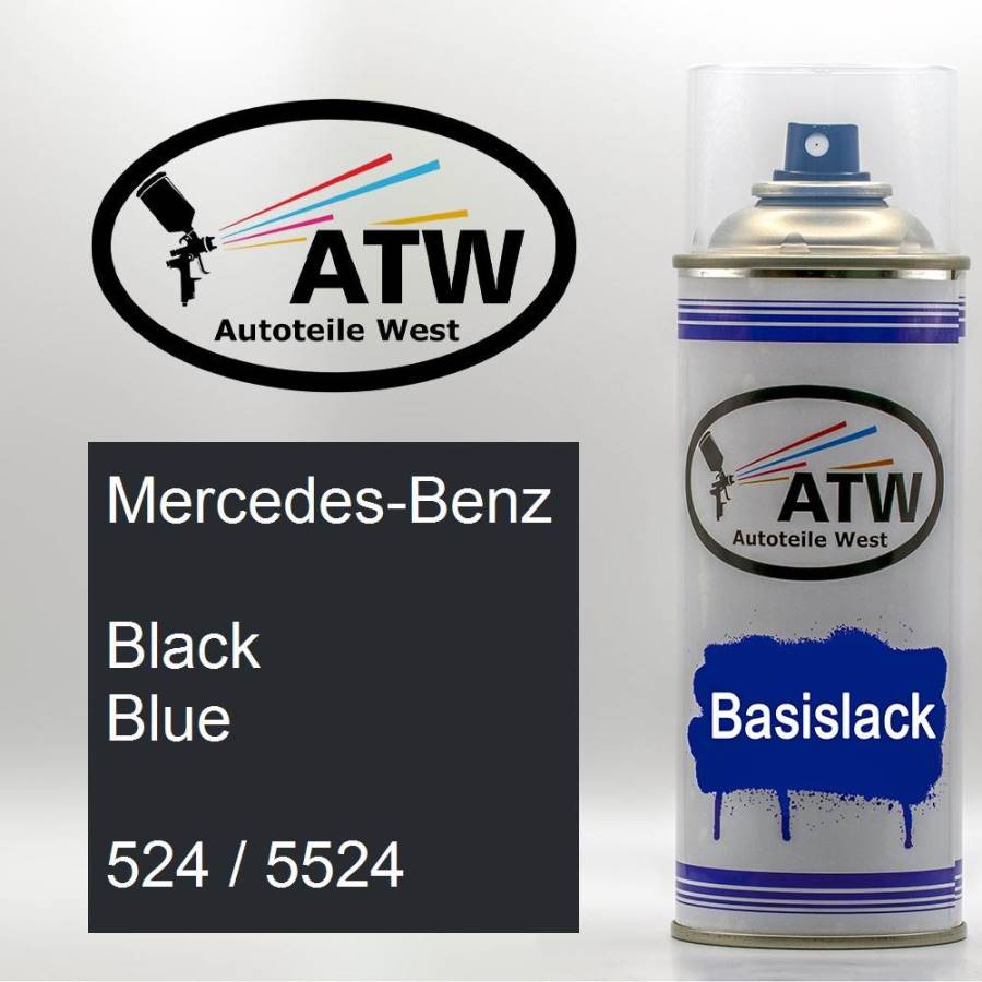 Mercedes-Benz, Black Blue, 524 / 5524: 400ml Sprühdose, von ATW Autoteile West.